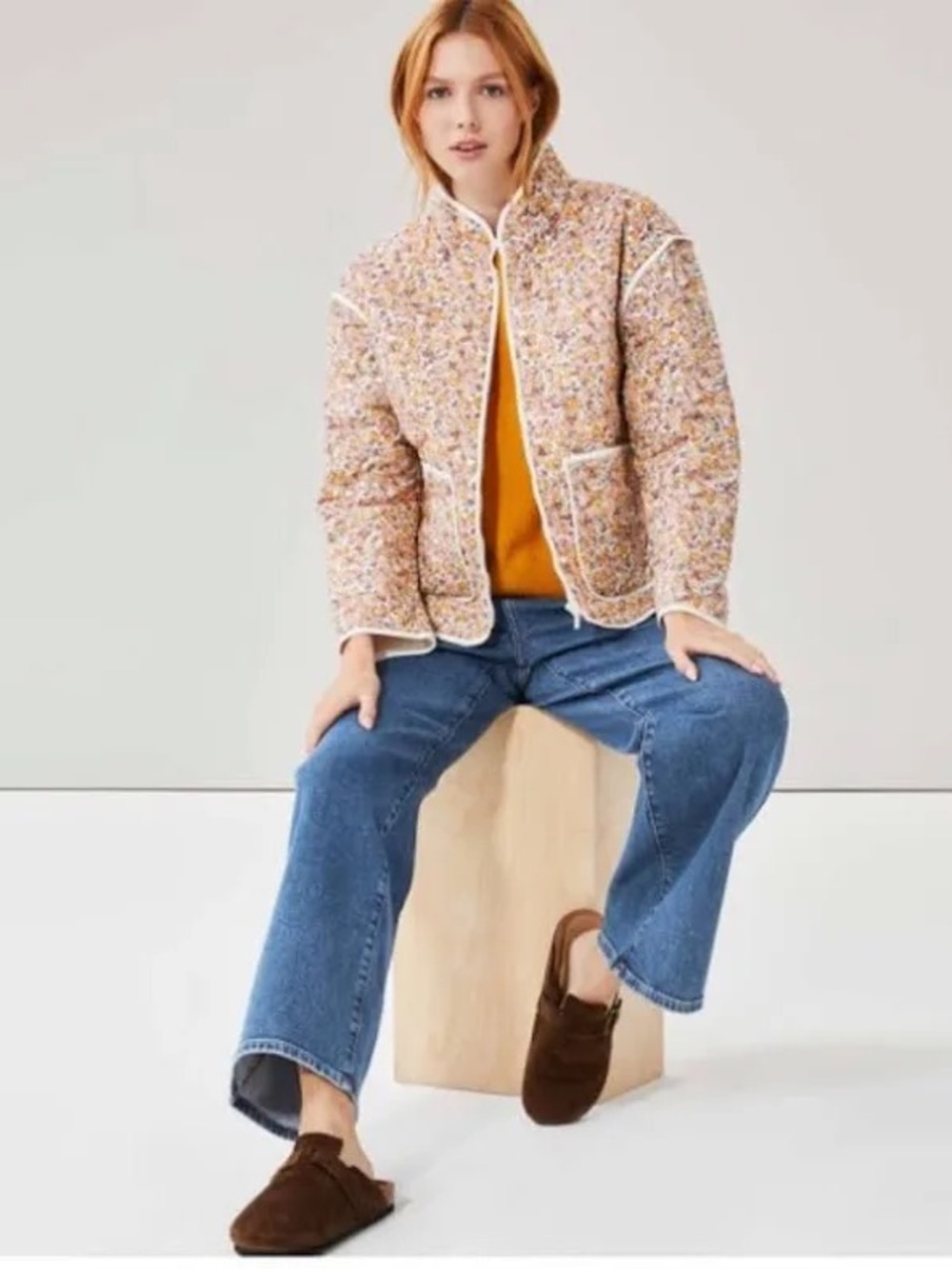 Joe Fresh Jillian Harris floral Quilted Jacket - Pink, Yellow, White - Picture 5 of 6